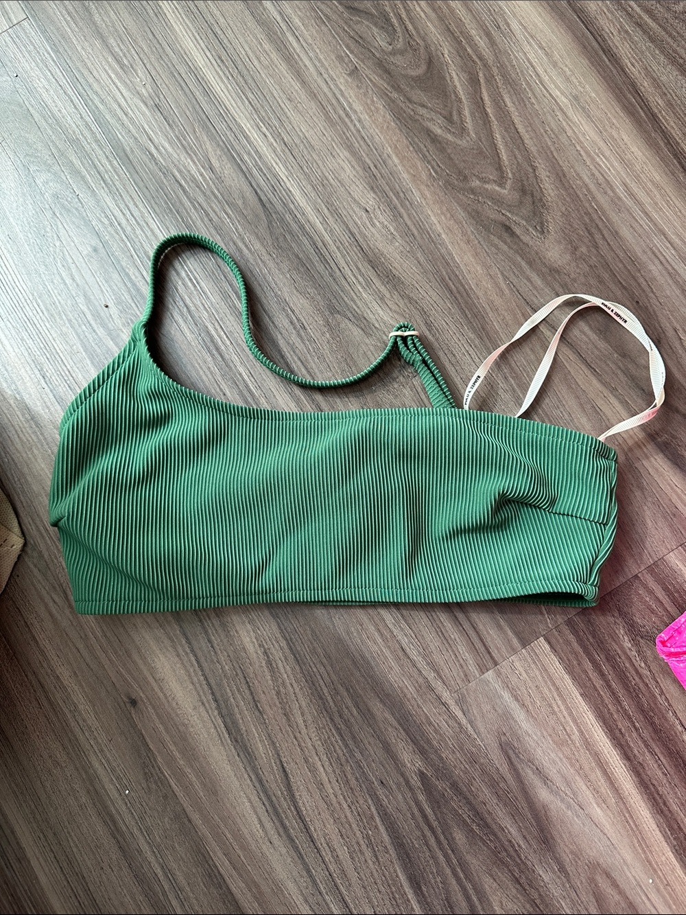 Zulu & Zephyr Green Ribbed Bikini Top
